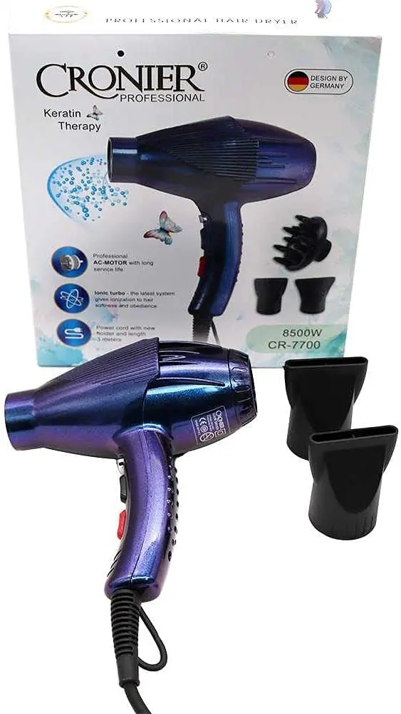 Cronier hair dryer, 2500 watts, 2 speeds, purple, CR-7700