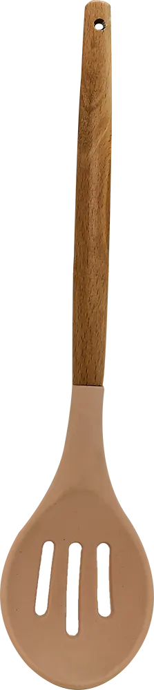 معلقة غرف طعام سيليكون بيد خشب - بيج