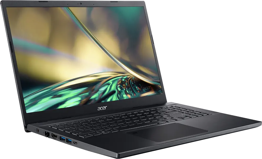 Acer Aspire 7 A715-51G-74HZ Laptop, 12th Gen Intel Core™ i7, 16GB Ram, 512GB SSD, NVIDIA GeForce RTX 3050 4GB, 15.6 Inch FHD Display, Black