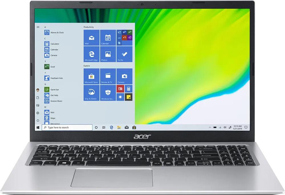 Laptop Acer Aspire 3 A315-58-59YM Intel Core I5-1135G7, 8GB RAM, 1TB HDD+256GB SSD Hard Disks, 15.6” FHD Display, NVIDIA MX350 2GB Graphics, Pure Silver