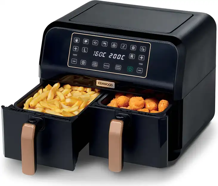 Kenwood Air Fryer Without Oil, 1700 Watt, 4 Liters, Digital Display, Black, HFP70.000MB