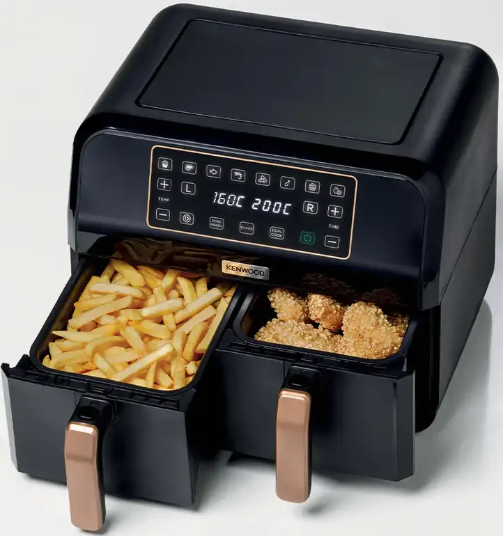 Kenwood Air Fryer Without Oil, 1700 Watt, 4 Liters, Digital Display, Black, HFP70.000MB