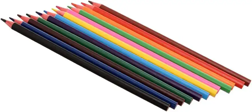 K-Max Wood Color Box, Set of 12 Colors, Multicolor V7012