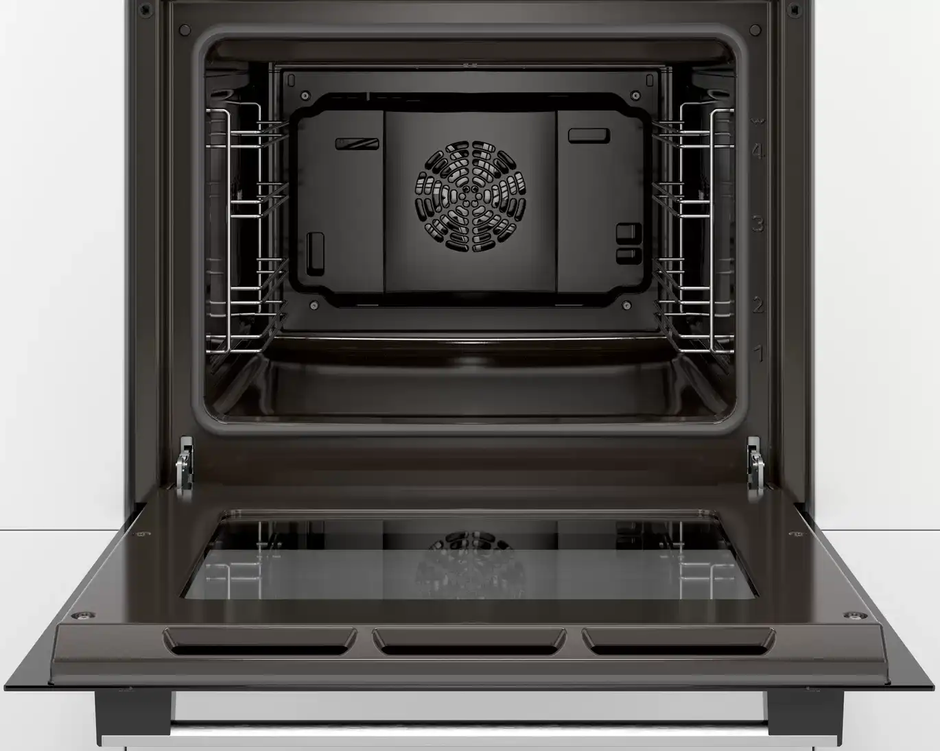 Bosch built-in oven, 60 cm, electric, 66 liters, grill, black, HBF011BA1