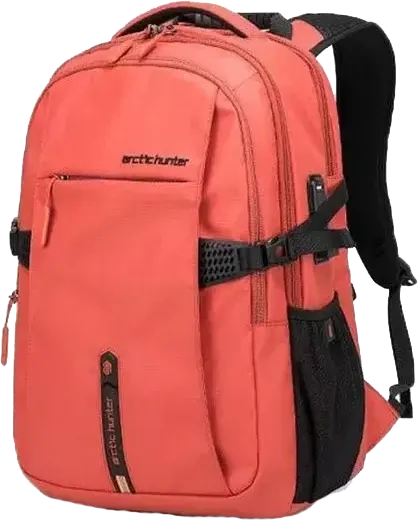 حقيبة ظهر لابتوب أركتيك هانتر، 15.6 إنش، منفذ USB، ووتربروف، برتقالي، B00387