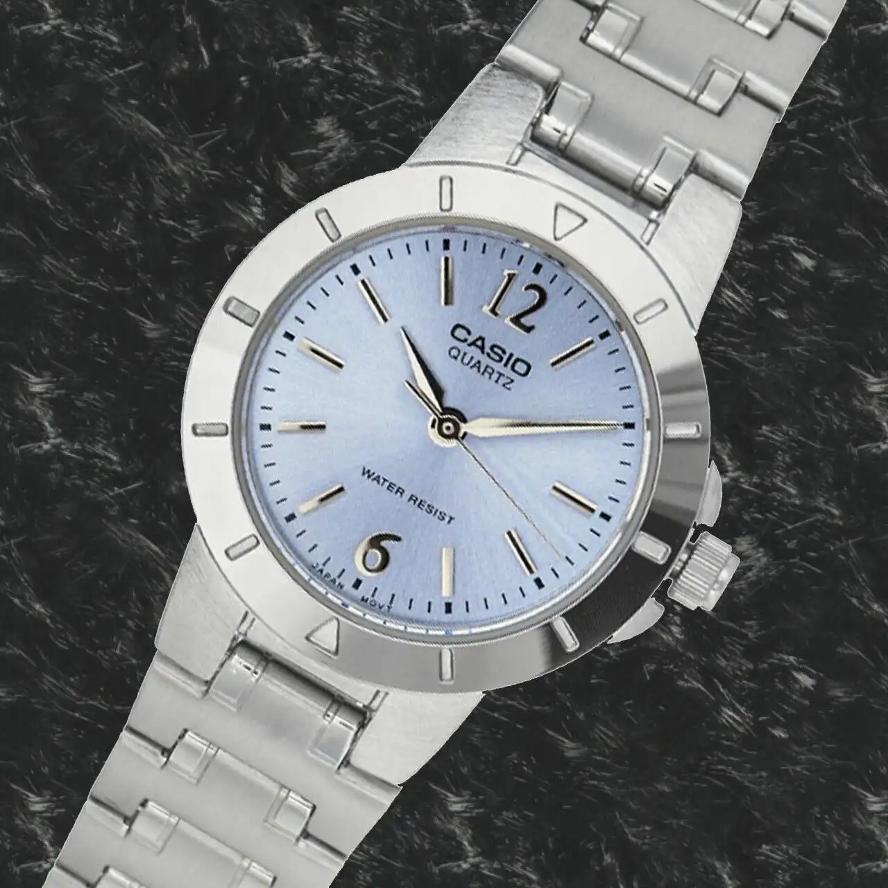 Casio Women's Round Shape stainless steel Strap Analog Wrist Watch, Silver,  LTP-1177A-2ADF