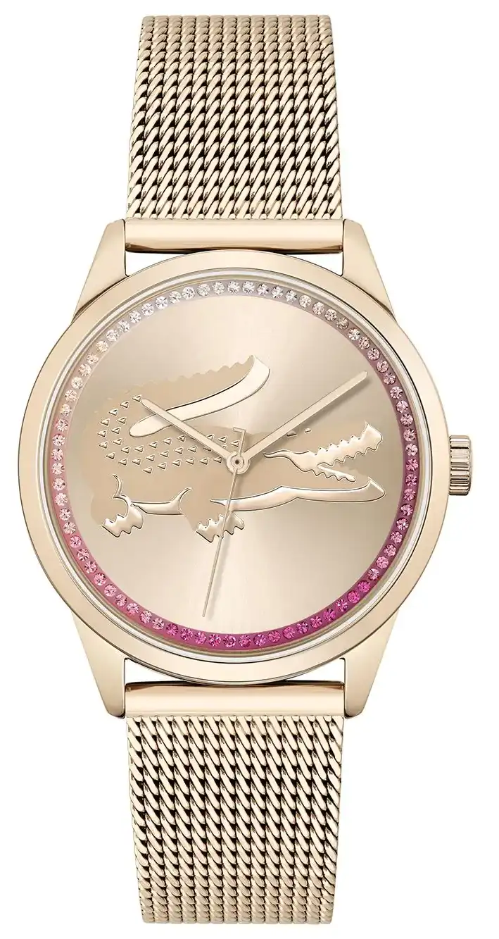 ساعة يد لاكوست للنساء، عقارب ، سوار ستانلس ستيل ، روز جولد 2001261