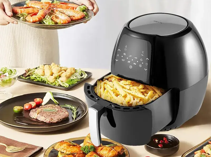 Sokany Air Fryer, 1800 Watt, 8 Liters, Digital Display, Black, SK-8014