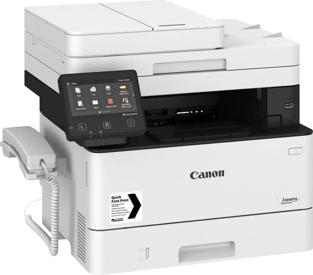 Canon Monochrome Laser Multifunction Printer, White, MF445DW