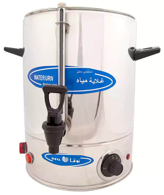 Nova Stainless Electric Water Kettle for cafe, 10 Liter, 3000 Watt, double wall Silver