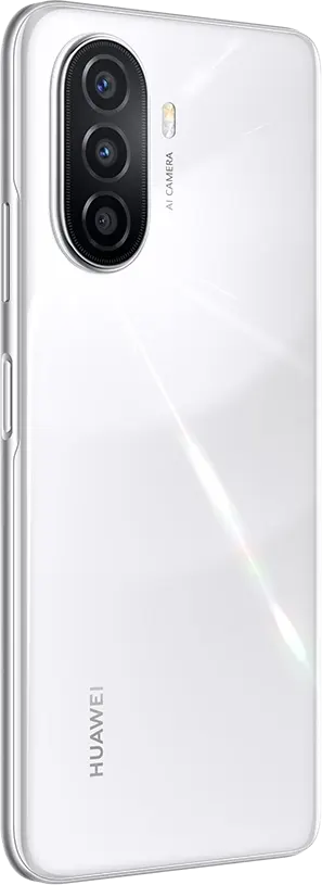 Huawei Nova Y70 Dual SIM Mobile, 128GB Internal Memory, 4GB RAM, 4G LTE Network, Pearl White