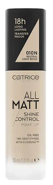 CATRICE ALL MATT SHINE CONTROL MAKE UP 010N Neutral light Beige