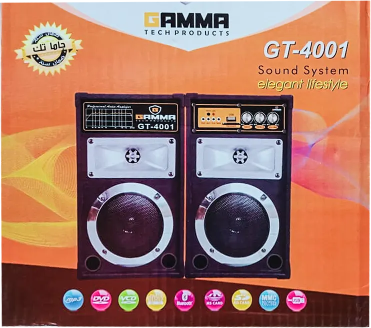 سماعات صب ووفر جاما ، منفذ USB ، أسود ، GT-4001