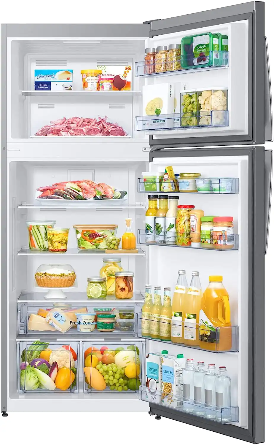 Samsung No Frost Turkish refrigerator, 396 liters, inverter, 2 doors, silver, RT40A3110SA-MR