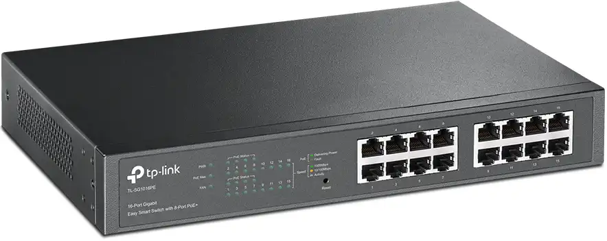 TP-Link Desktop POE Switch, 10 Gigabit Ports, Black, TL-SG1210P