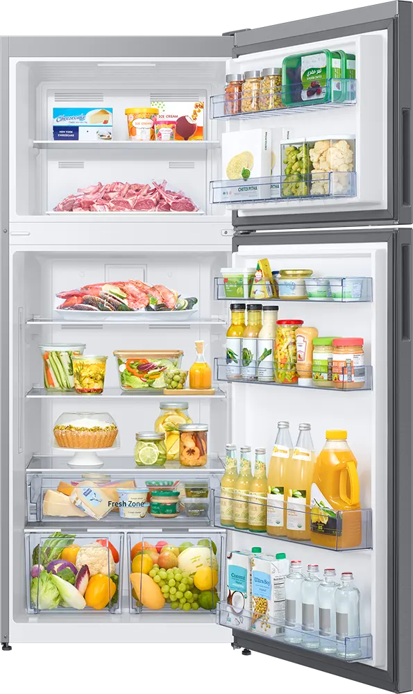 Samsung Refrigerator, No Frost, 396 Liters, 2 Doors, Inverter, Silver, RT40A3010SA-MR