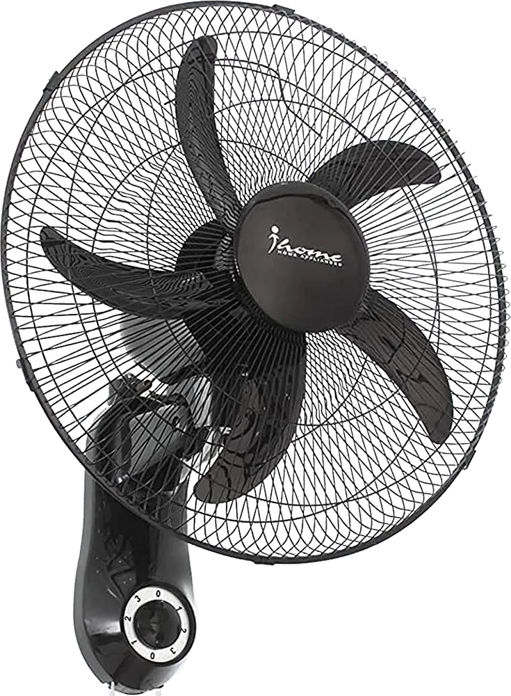 مروحة حائط اى هوم اركا 18 بوصة، 3 سرعات، أسود