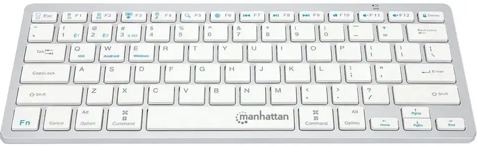 MANHATTAN ULTRA SLIME DUAL MODE WIRELESS KEYBOARD, SILVER, KB03W