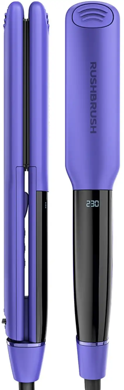 Rush Brush Hair Straightener, Wide Ceramic Plates, 230°C, purple, X1 INFRA