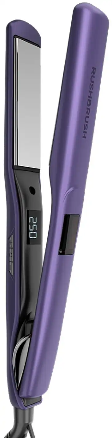 Rush Brush Hair Straightener, Titanium Plates, 250°C, purple, X2 MAX