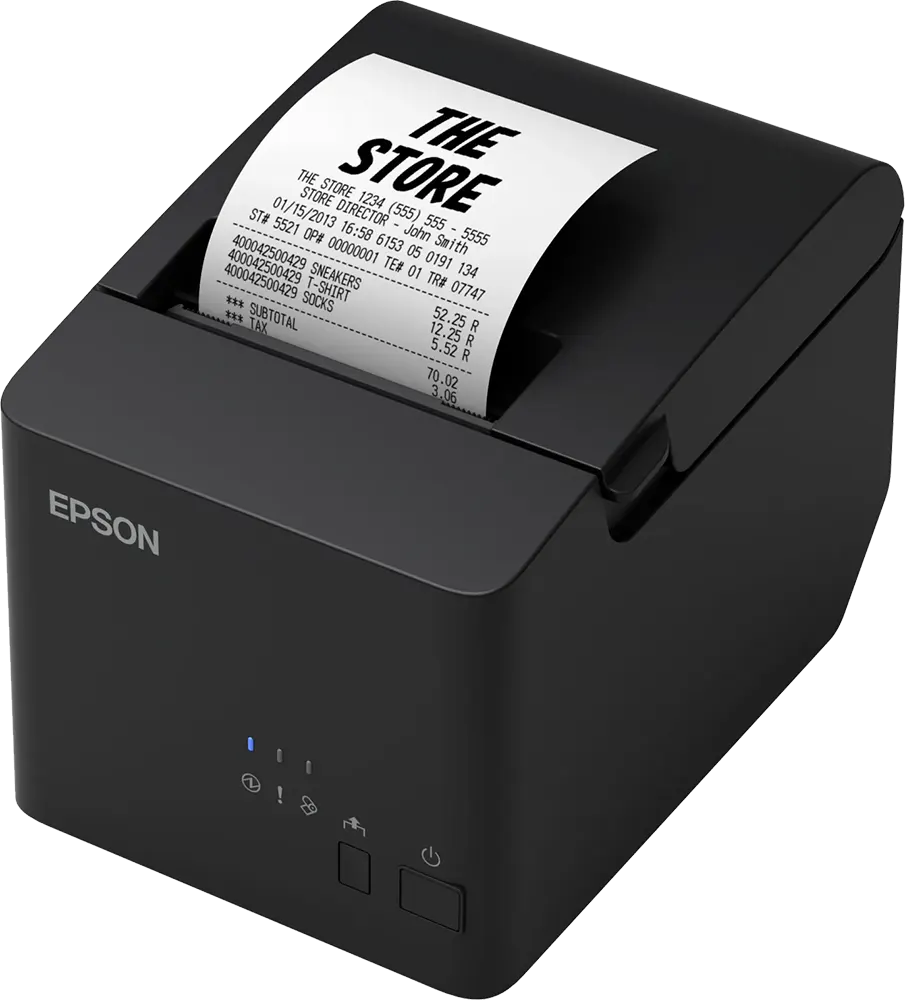 EPSON Receipt Printer, Monochrome, USB + Ethernet, Black, TM-T20X