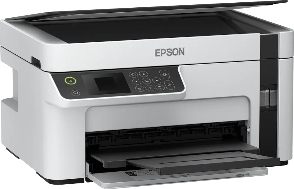 طابعة إبسون إيكو تانك متعددة الوظائف ، أحادية اللون ، واي فاي ، أبيض ، M2120