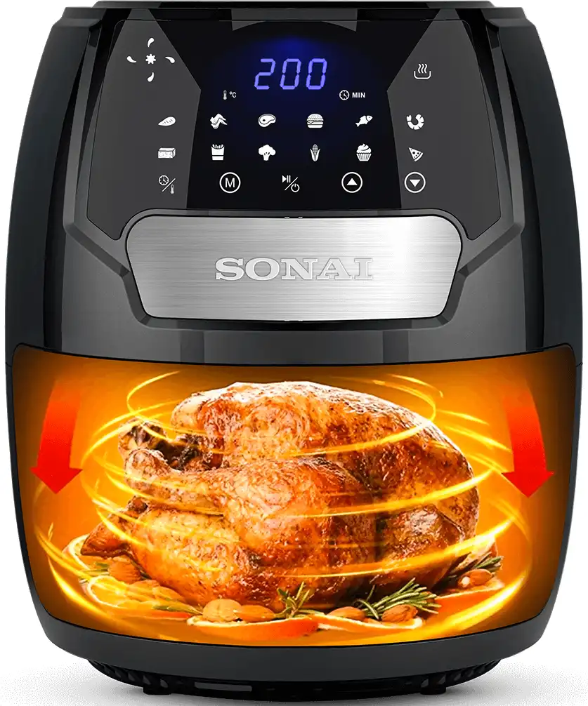 قلاية هوائية بدون زيت سوناي كوك ماستر 1500 وات، 4 لتر، شاشة ديجيتال ،أسود،SH-311