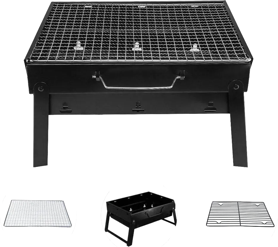 شوايه فحم يدوية استاند - أسود