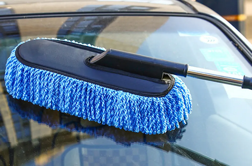 فرشه تنظيف سيارة بيد - أزرق