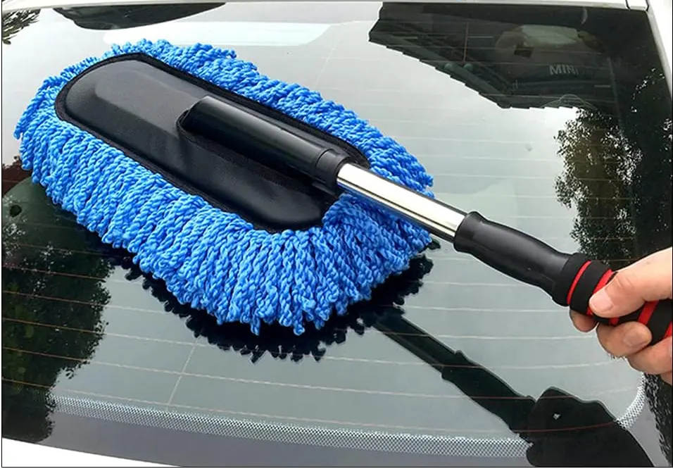 فرشه تنظيف سيارة بيد - أزرق