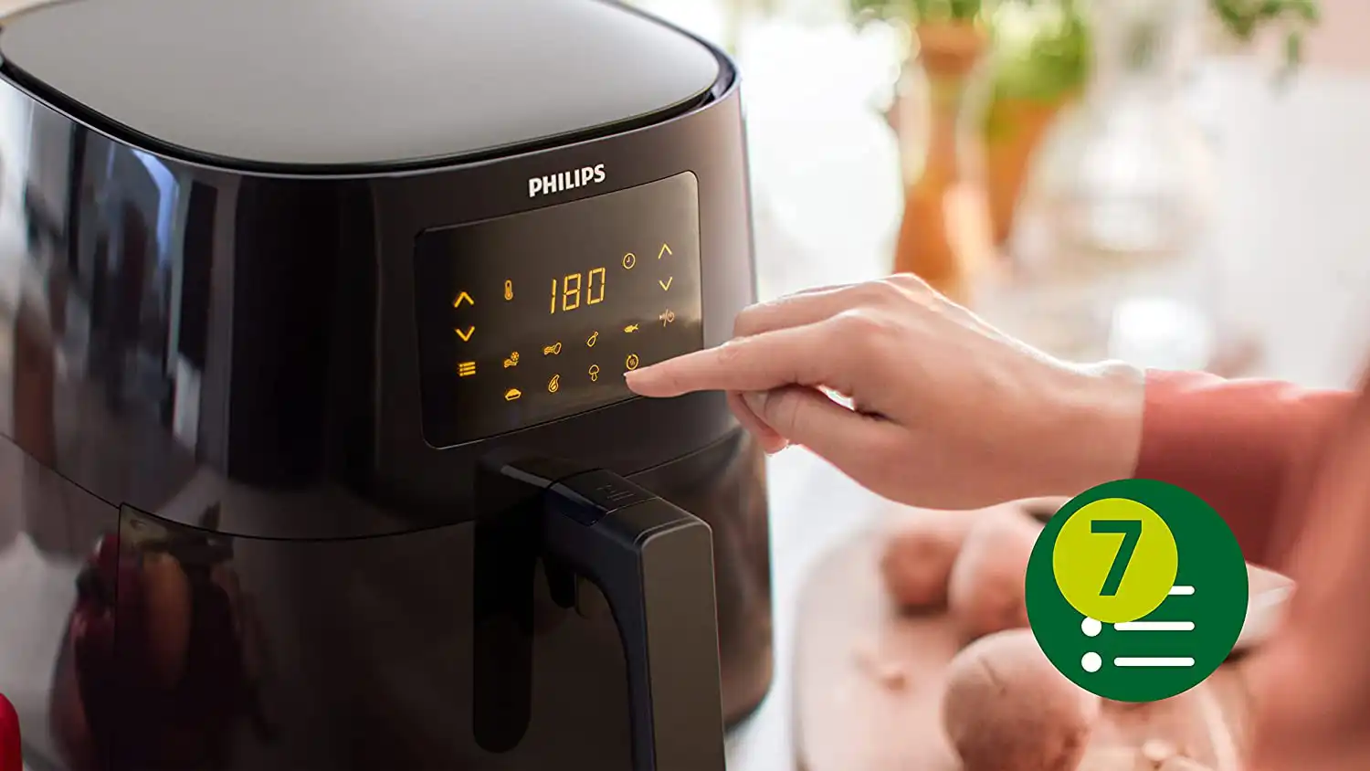 Philips Air Fryer Without Oil, 2000 Watt, 6 Liters, Digital Display, Black, HD9270, Raya Warranty