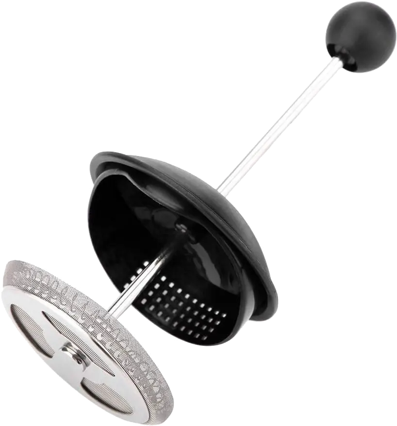 French press coffee maker, glass, 600 ml, black