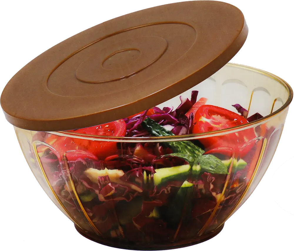 طقم ثلاجه اكريلك 3 قطع مدور - بني