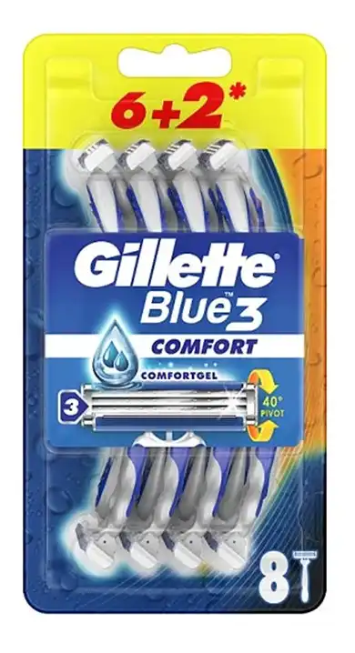 Gillette 8-Piece Blue3 Comfort Razor Set