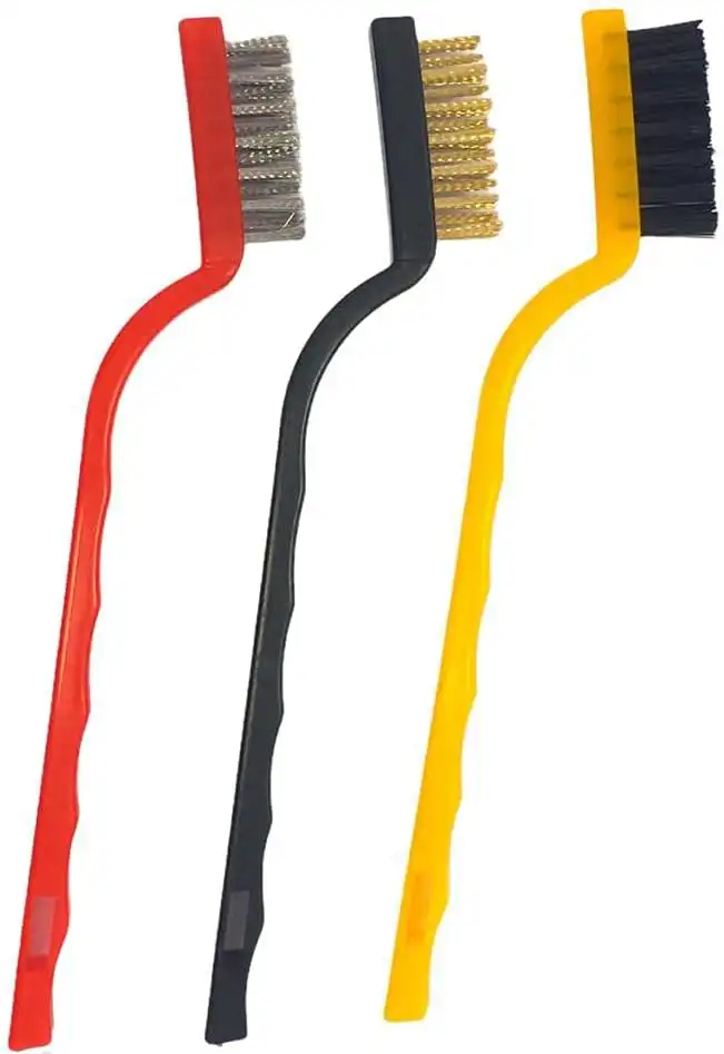 فرشه سلك لتنظيف البوتاجاز و الفرن 3 قطع صغيره  - ألوان متعددة