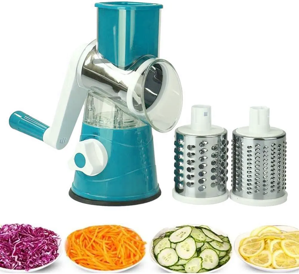 Stainless steel rotating cylindrical grater