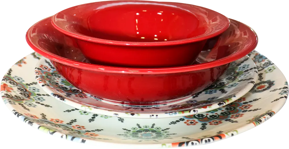 Kutahya Porcelain dinner set , 24 pieces, colors