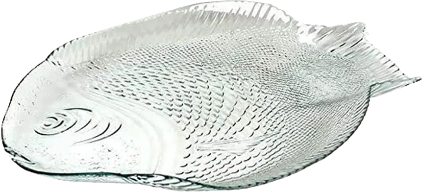 Turkish fish set, 7 pieces, clear glass, PA.97159