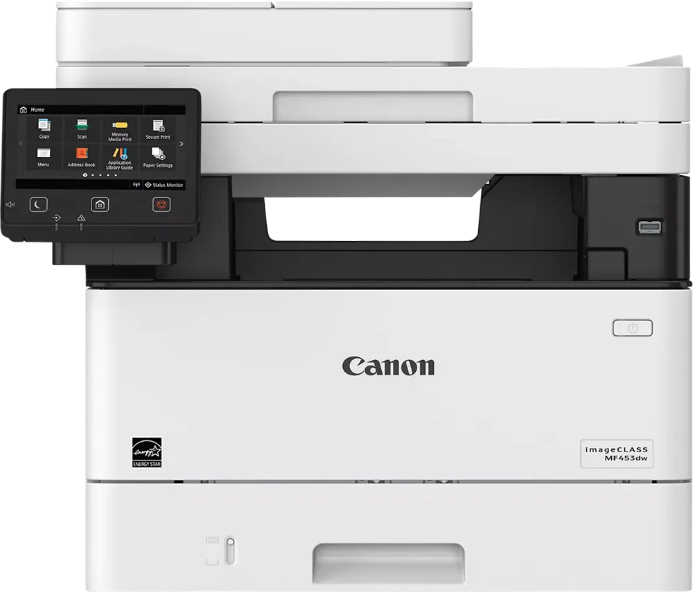 Canon all-in-one laser printer MF453DW, (print - copy - scan), duplex printing, Wi-Fi, LCD screen, white