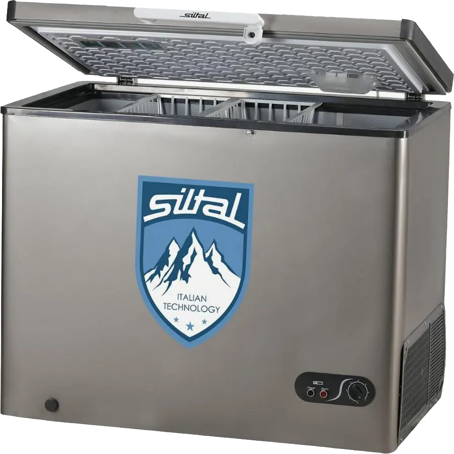 Siltal Defrost Chest Freezer, 350 Liters, Stainless, Silver