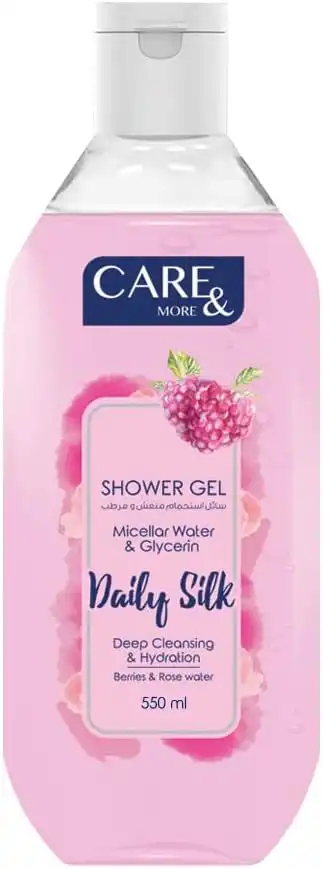 شاور جل ميسيلر برائحة التوت وماء الورد من كير اند مور  550 مل