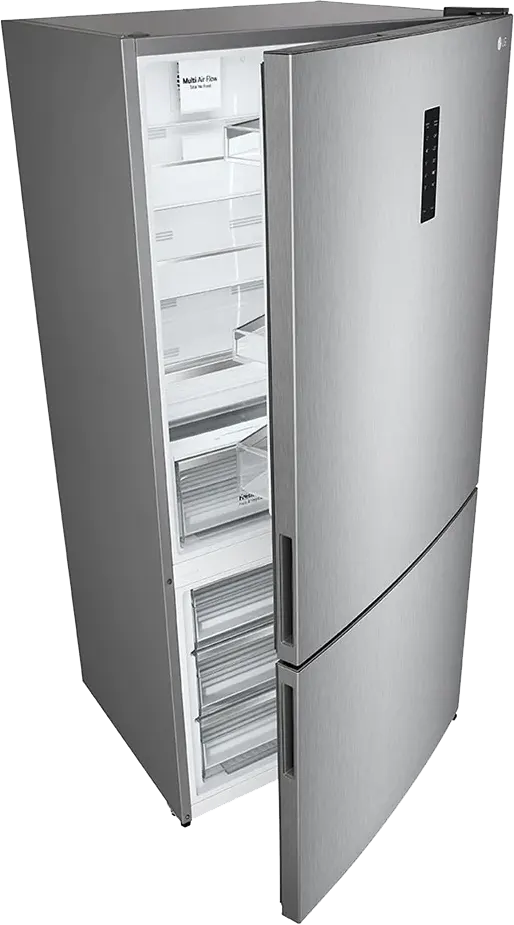 LG No Frost Refrigerator, 588 Liters, 2 Doors, Bottom Freezer, Digital Display, Smart Inverter, Silver, GTF569PSAM