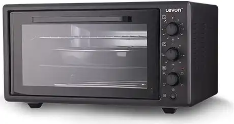 فرن كهربائي ليفون 45 لتر بشواية ومروحة ، 1400 وات، أسود 1615002