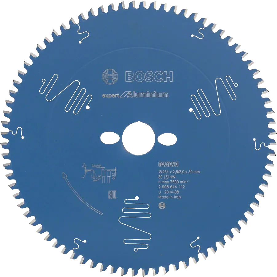 Saw tray Bosch , 80 aluminum cutting teeth, 10 inches, Italian, 2 608 644 112