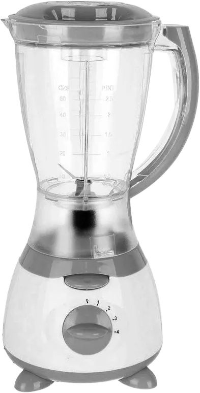 خلاط كهربائي فلامنجو، 400 وات، 1.5 لتر، 2 مطحنة، أبيض