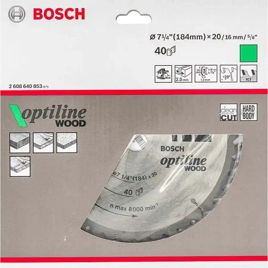 Bosch Wood Cutting Cylinder, 184 mm, 2 608 640 853
