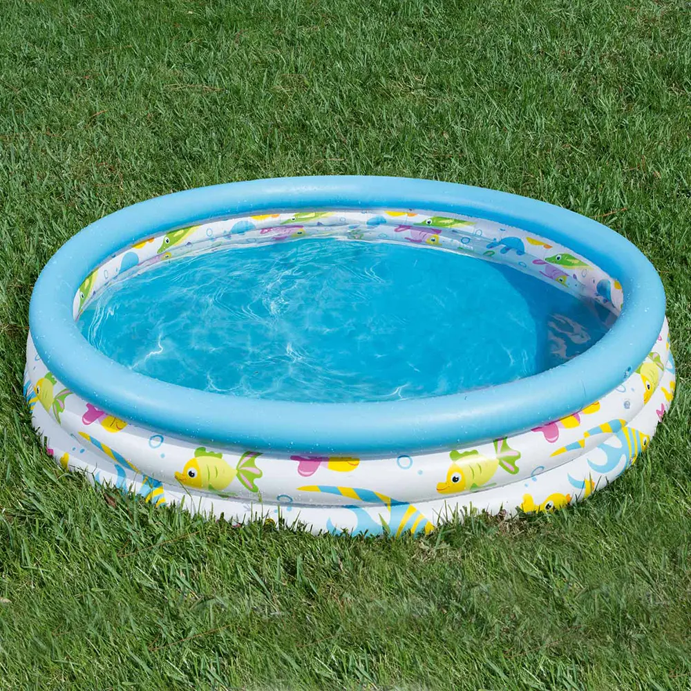 حمام سباحة قابل للنفخ بيست واي، دائري للاطفال، أزرق، 51009