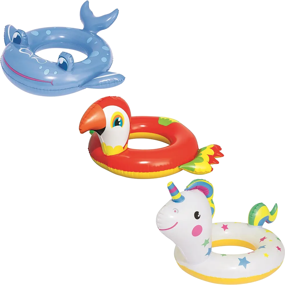 Bestway Inflatable Swim Ring, Multiple Animal Shapes, 36128