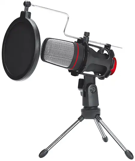 Marvo Studio Condenser Microphone, Wired, Tripod, Black, MIC-02 MI816