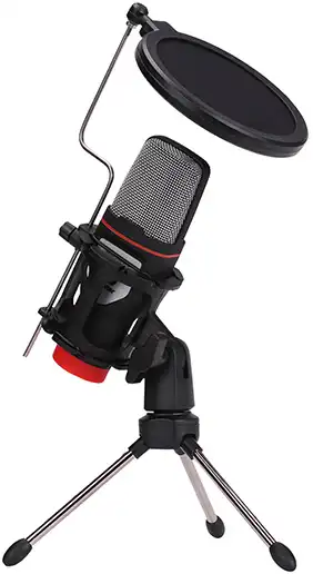 Marvo Studio Condenser Microphone, Wired, Tripod, Black, MIC-02 MI816